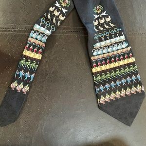 Men's 12 Days of Christmas Tie-Black